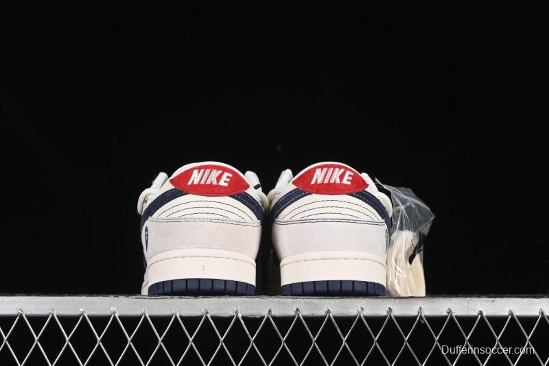 Nike SB Dunk Low BAPE Collaboration - Strap Blue Swoosh Anniversary Customized Low-Top Casual Sneakers SJ2068-298