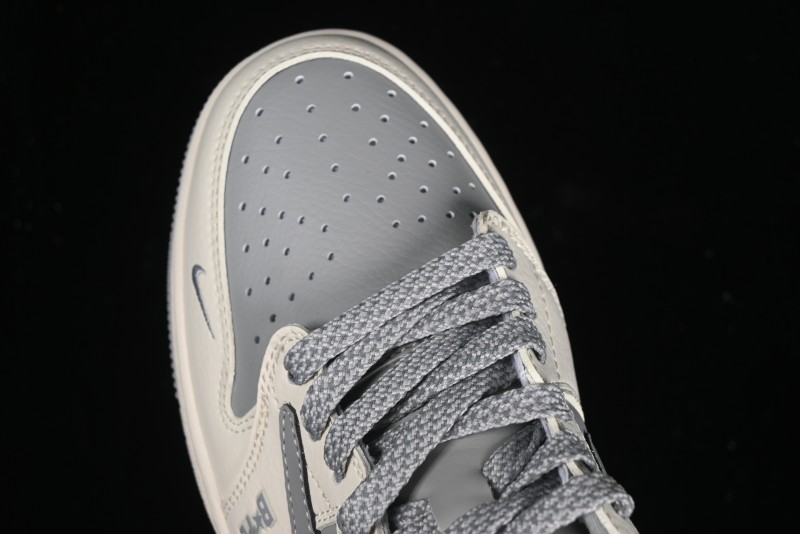 Nike Travis Scott x Fragment Design x Air Jordan 1 Low OG SP AJ1 Bape Collaboration - Moon Shadow Grey Low Top Casual Sneakers BB6511-625