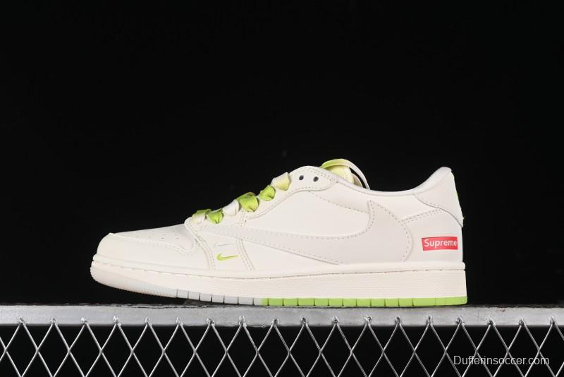 Nike Travis Scott x Fragment Design x Air Jordan 1 Low OG SP AJ1 Supreme Collaboration - BB2299-811