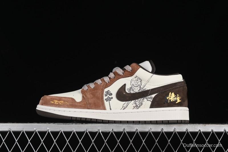 Nike Air Jordan 1 Low Retro Basketball Shoes Mythical Wukong Custom Design - DC2024-034