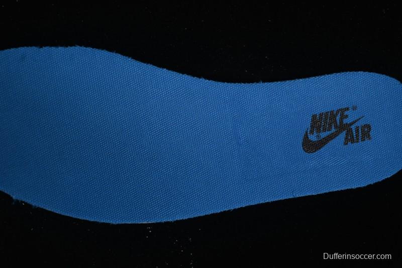 Nike Travis Scott x Fragment Design x Air Jordan 1 Low OG SP AJ1 Bape Collaboration - Crocodile Leather Black White Blue Low Top Casual Sneakers - XZ2828-001