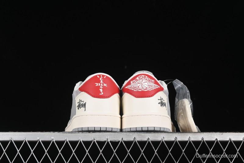 Nike Travis Scott x Fragment Design x Air Jordan 1 Low OG SP AJ1 Retro Sneakers - SJ2068-130