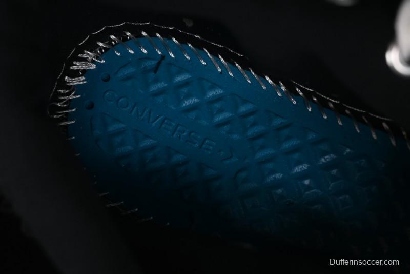 Converse Chuck 1970s High Top Canvas Shoes in Black Lace Punk Style - A10026C