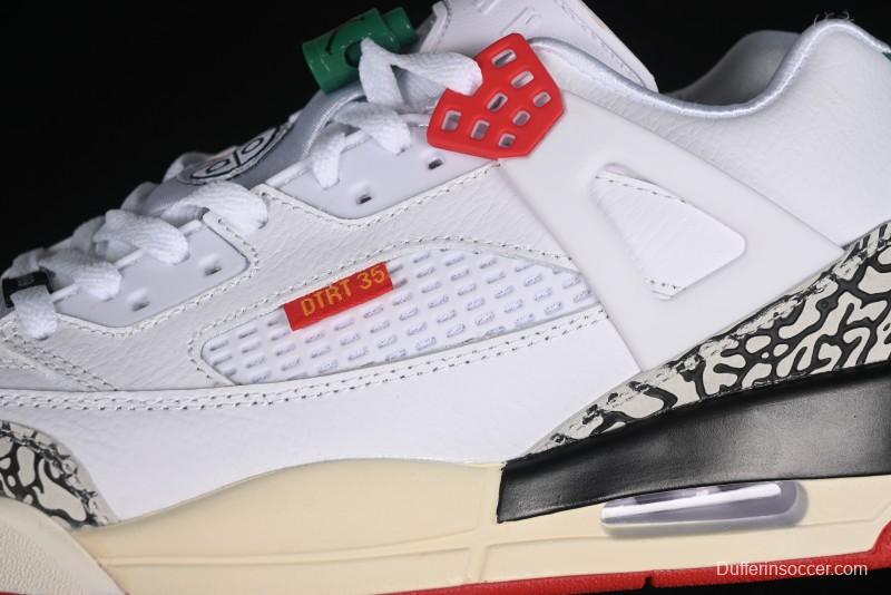 Nike Jordan Spizike Low AJ Retro Sneakers with Elephant Print and Multi-Element Design - 315371-125