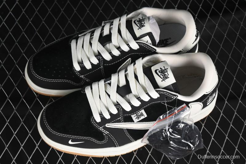 Nike Travis Scott x Fragment Design x Air Jordan 1 Low OG SP AJ1 Retro Sneakers - JH6089-004