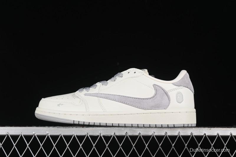 Nike Travis Scott x Fragment Design x Air Jordan 1 Low OG SP AJ1 Casual Sneakers - JH6088-701