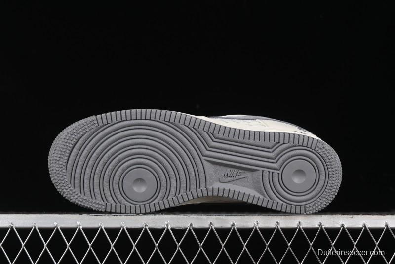 Nike Air Force 1 '07 Low Stussy Collaboration - English Beige Grey Red Low-Top Casual Sneakers - XZ3318-567