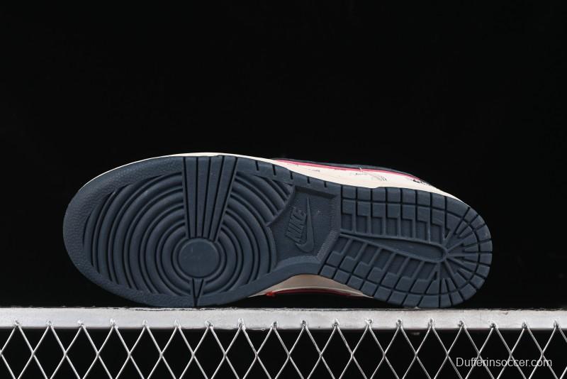 Nike SB Dunk Low Stussy Collaboration - Anniversary High-End Custom Low-Top Casual Skate Shoes - DQ1098-520