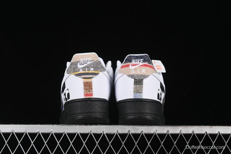 Nike Air Force 1 '07 Low Casual Sneakers with Lazy Panda Design - CW1188-768
