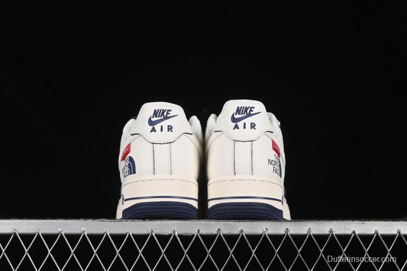 Nike Air Force 1 '07 Low Supreme The North Face Collaboration - Off White Light Blue Casual Sneakers - XZ1996-130