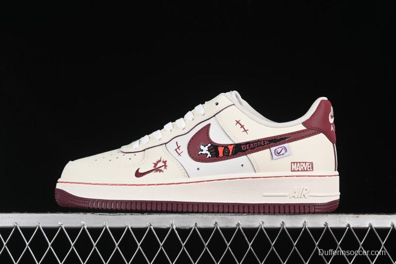 Nike Air Force 1'07 Low "Deadpool" Marvel Series Deadpool Casual Sneakers - FB1839-512