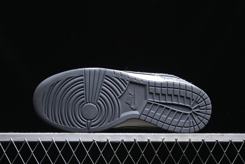 Nike SB Dunk Low Dior Collaboration - Woven Grey Check Anniversary High-End Custom Low-Top Casual Skate Shoes - YX5066-247