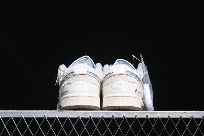Nike Air Jordan 1 Low AJ1 Panda Prank Qixi Themed Retro Basketball Shoes with Special Graffiti Design - FZ5046-041