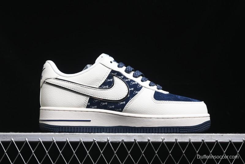 Nike Air Force 1 '07 Low Stussy Collaboration - White Black Sneakers - XZ6188-728