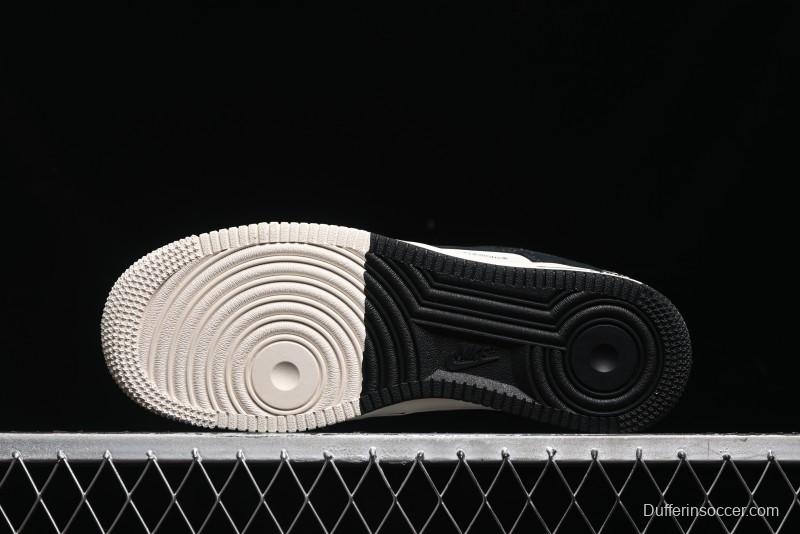 Nike Air Force 1 '07 Low Stussy Collaboration - Black/Red Label Low-Top Casual Sneakers - SJ6698-008