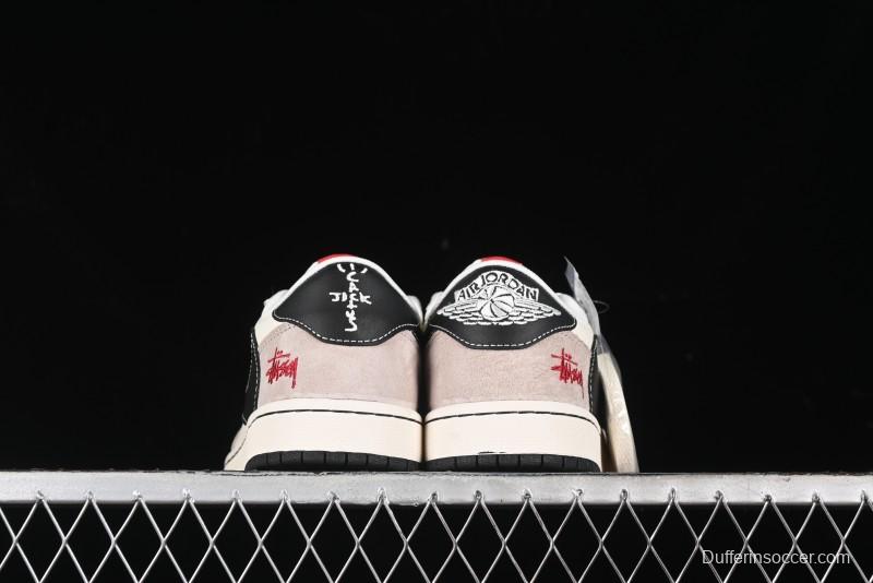 Nike Travis Scott x Fragment Design x Air Jordan 1 Low OG SP AJ1 Retro Sneakers - SJ2068-131