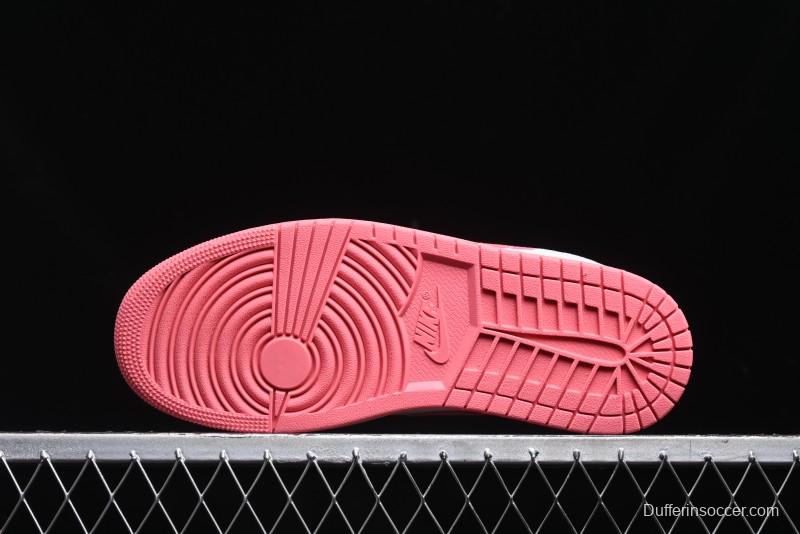 Nike Air Jordan 1 Low AJ1 White Pink Low-Top Casual Sneakers - DC0774-109