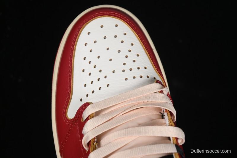 Nike Union x Air Jordan 1 Retro High Basketball Shoes with Chicago-Inspired Colorway - HV8563-600