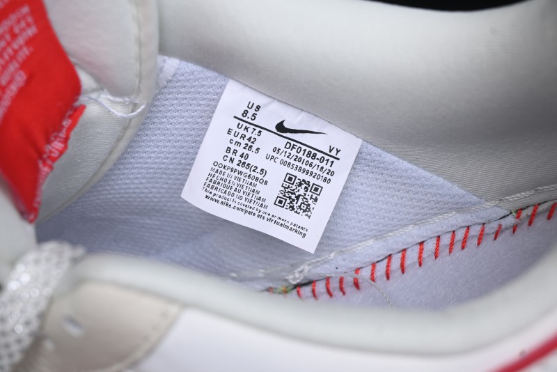 Nike Air Force 1 '07 Low Supreme Casual Sneakers in White/Red - DF0188-011