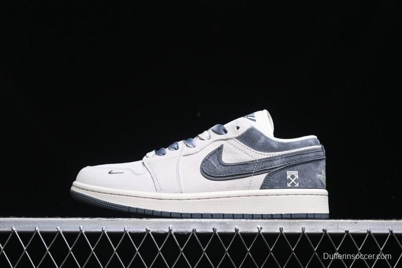 Nike Air Jordan 1 Low OF Collaboration Custom High-End Retro Basketball Shoes - DM9188-002