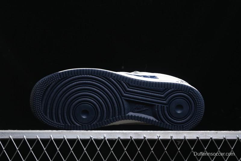 Nike Air Force 1 '07 Low Stussy Collaboration - White Black Sneakers - XZ6188-728