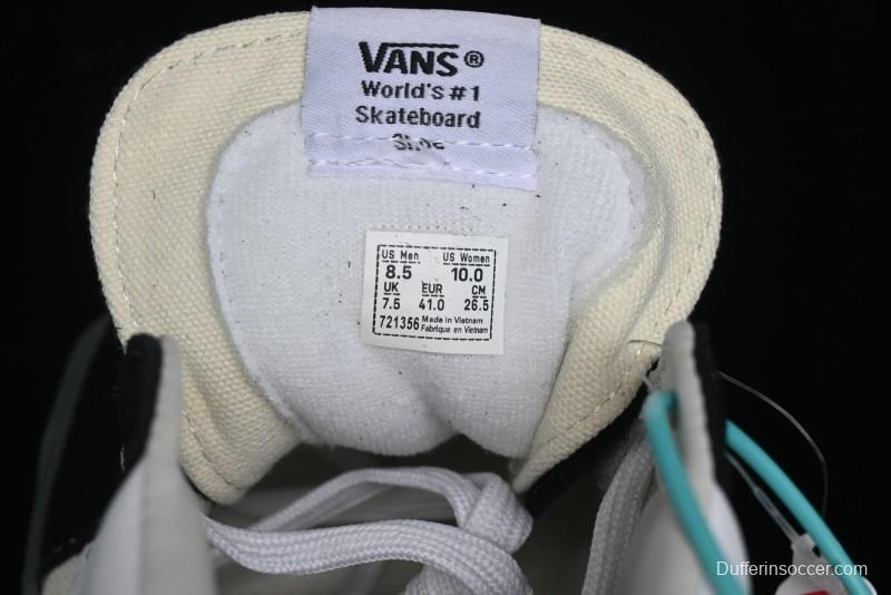 Palm Angels x Vans Sk8-Mid Collaboration Mid-Top Skate Shoes with Distressed Sole - VN000CRPGRN