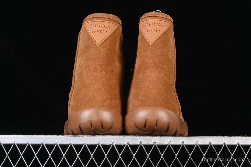 Bottega Veneta Snap Round Toe Slip-On Ankle Snow Boots - 578321