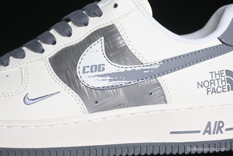 Nike Air Force 1 '07 Low The North Face x COMME des GARÇONS Light Grey Casual Sneakers - DM6688-002