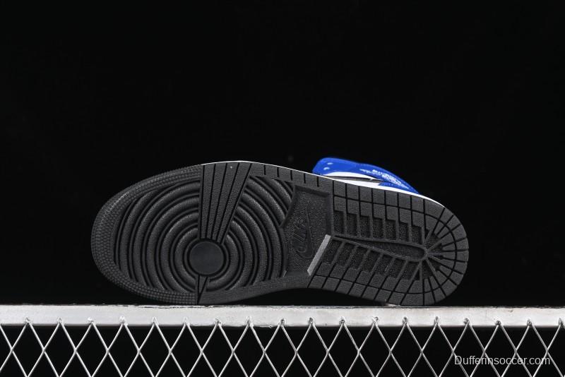 Nike Air Jordan 1 Mid AJ1 Basketball Shoes White Blue - DQ8423-402