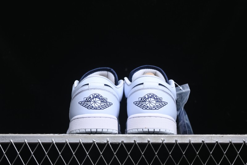 Nike Air Jordan 1 Low AJ1 Navy Blue Silk Casual Sneakers - FZ8778-044