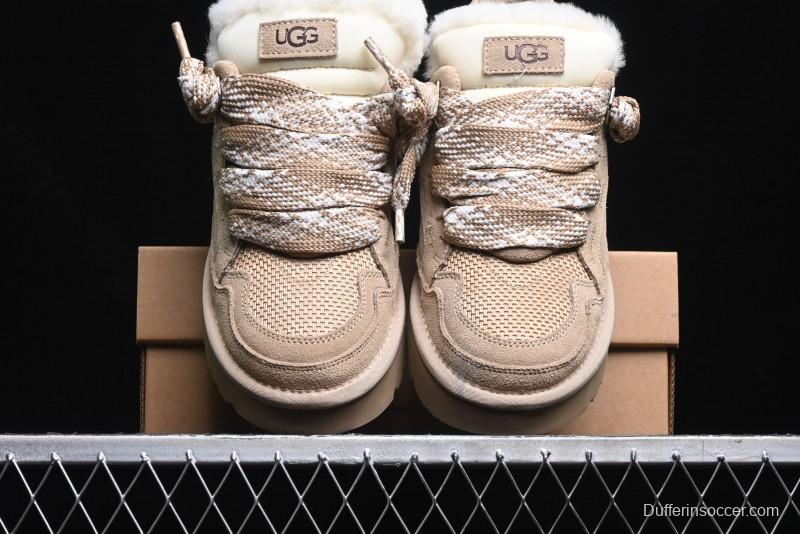 UGG Classic Ultra Mini Mel Two-Tone Lace-Up Low-Top Casual Shoes - 1144032