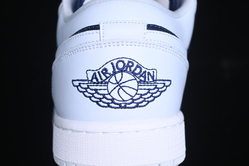 Nike Air Jordan 1 Low AJ1 Navy Blue Silk Casual Sneakers - FZ8778-044