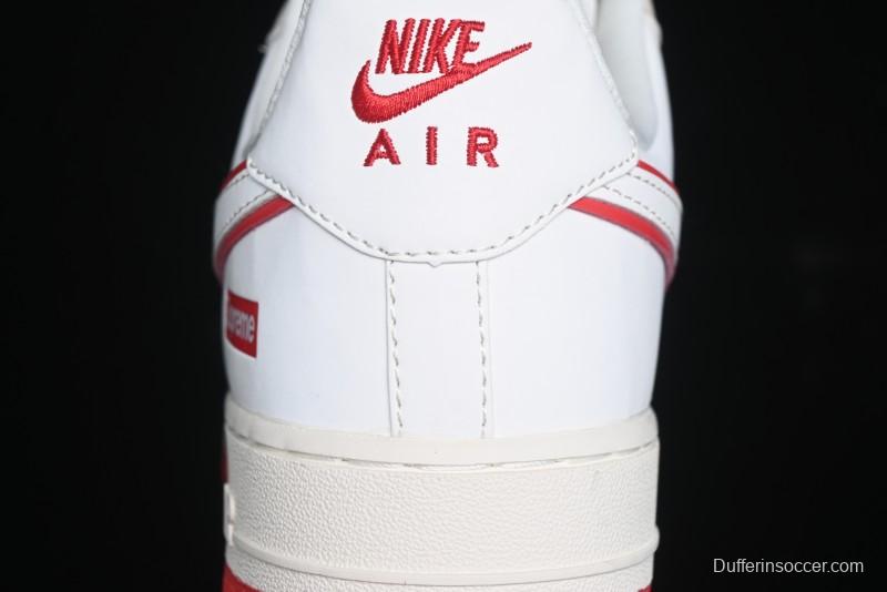 Nike Air Force 1 '07 Low Supreme Casual Sneakers in White/Red - DF0188-011