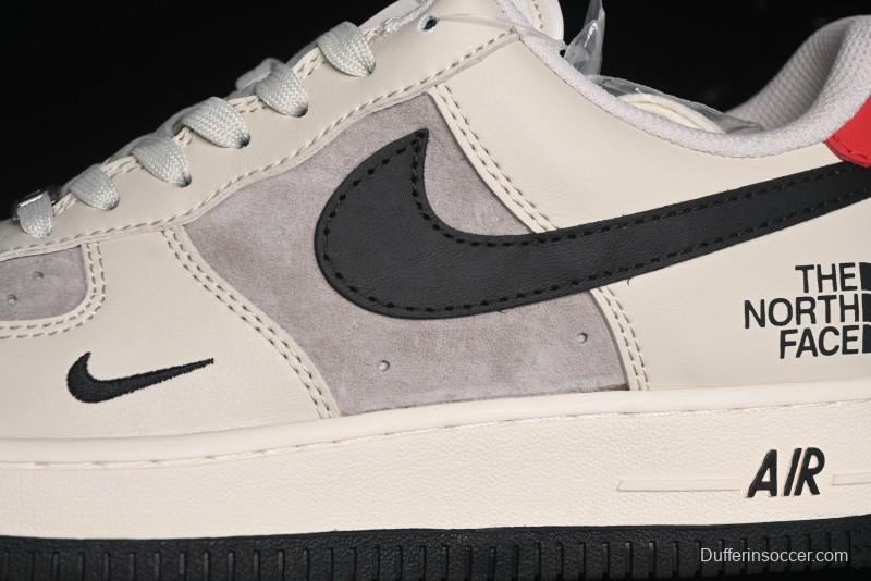 Nike Air Force 1 '07 Low The North Face Collaboration - Beige Black Red Sole Low-Top Casual Sneakers - XZ6188-309
