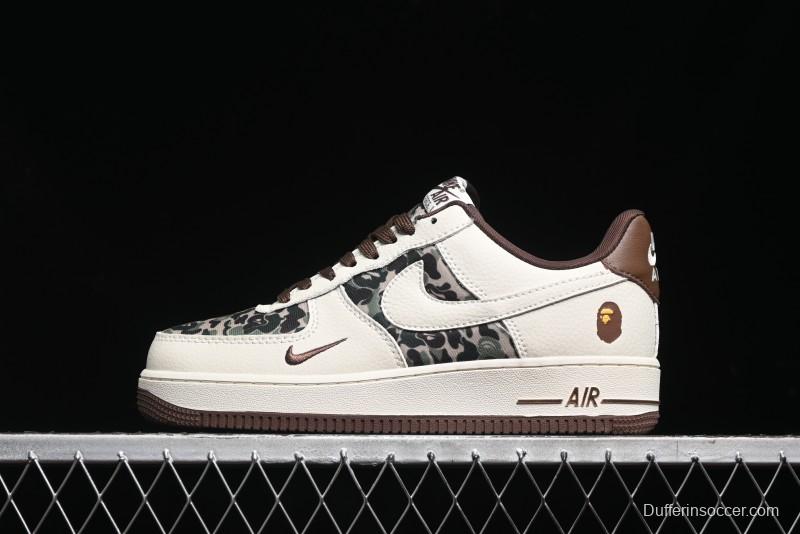 Nike Air Force 1 Low Bape Collaboration - Beige Camo Casual Sneakers - KK1988-019
