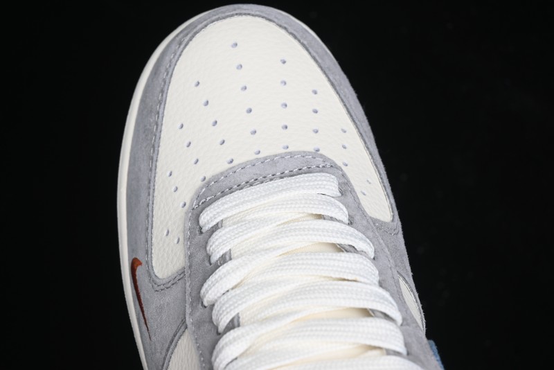 Nike Air Force 1 '07 Low Stussy Collaboration - Grey Brown Flyknit Low-Top Casual Sneakers - KK1988-025