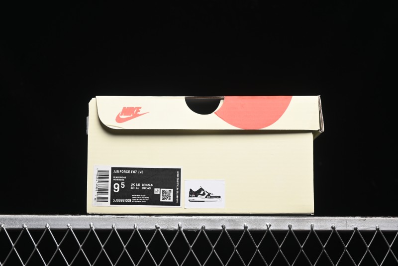 Nike Air Force 1 '07 Low Stussy Collaboration - Black/Red Label Low-Top Casual Sneakers - SJ6698-008