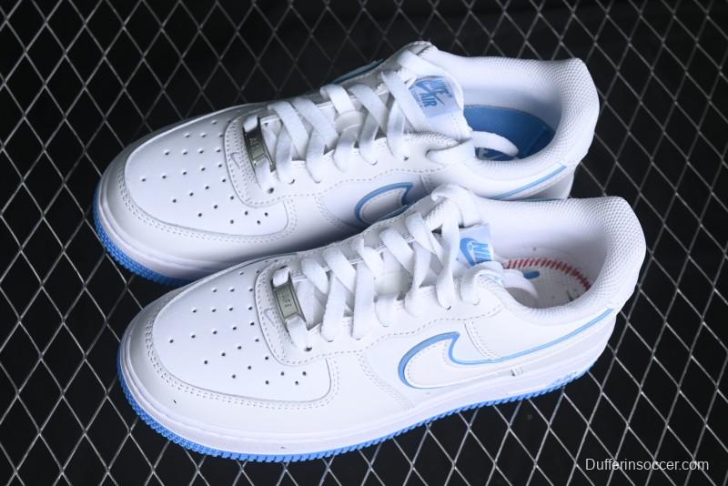 Nike Air Force 1 '07 Low Top-Grain Leather Casual Sneakers with Full-Length Air Cushion - DV0788-101