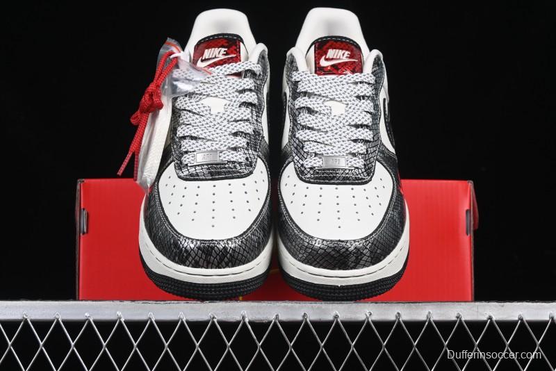Nike Air Force 1 '07 Low The North Face Collaboration Year of the Snake Limited Edition Silver Snake Casual Sneakers - CH6336-521