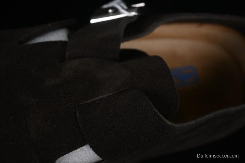 Birkenstock London BS Unisex Slip-On Casual Shoes with Soft Suede Leather and Lambswool Insole - BS