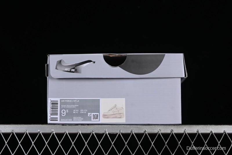 Nike Air Force 1 '07 Low Casual Sneakers with Hemp Rope Laces and Distressed Design - 315122-333