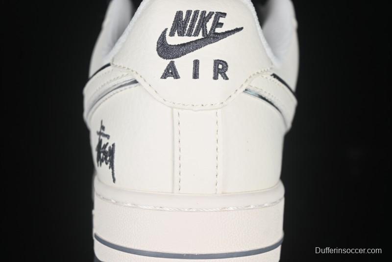 Nike Air Force 1 '07 Low Stussy Collaboration Beige Grey Casual Sneakers - XZ6188-726