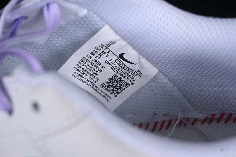 Nike Air Force 1 '07 Low Double Hearts Casual Sneakers with Hand-Drawn Anime Doodle and Pink Blue Hearts - CZ0377-002