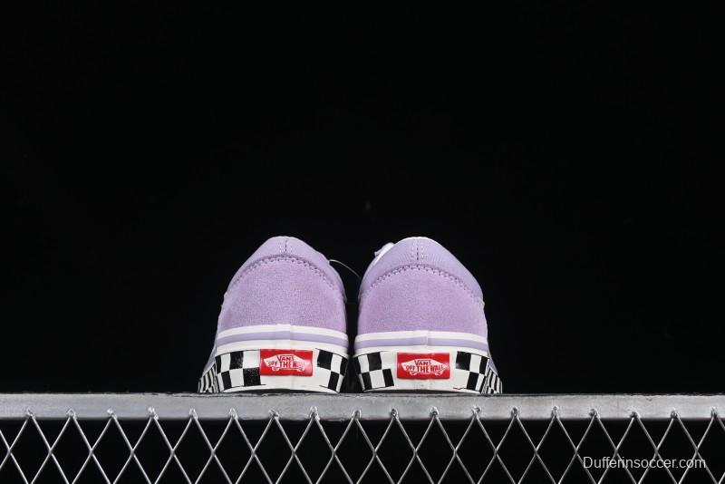Vans Old Skool Reissue 136 Purple Checkerboard Retro Canvas Shoes - VN000MT6E3N