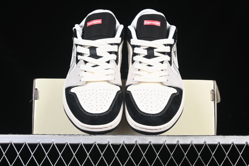 Nike Air Jordan 1 Low Supreme Collaboration Spider Custom High-End Retro Basketball Shoes - XS6086-007