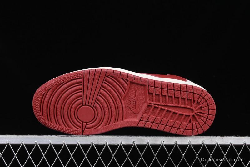 Nike Travis Scott x Fragment Design x Air Jordan 1 Low OG SP AJ1 Retro Sneakers with Reverse Swoosh - XZ6188-056