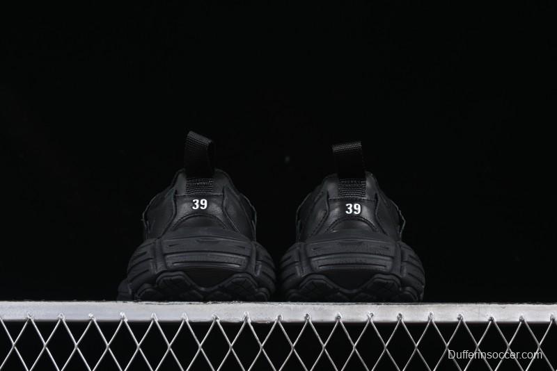 Balenciaga Monday Leather Round Toe Lace-Up Low-Top Casual Shoes - WDTSC1000