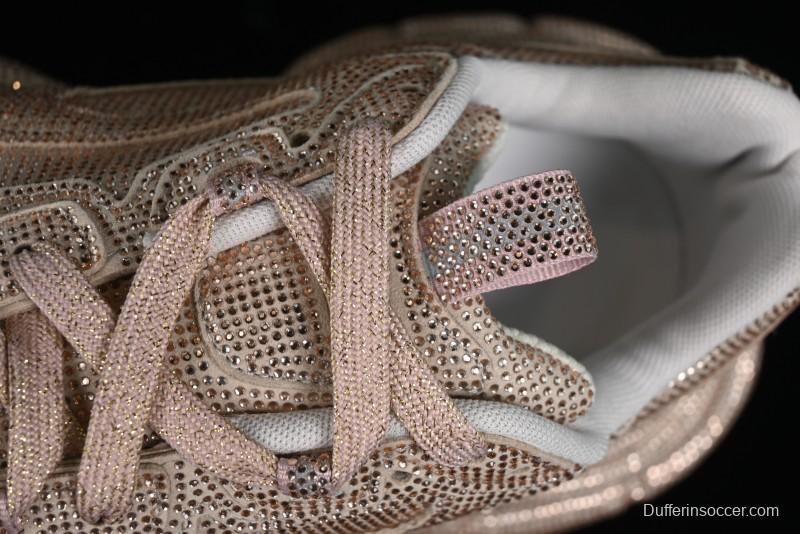 Balenciaga Phantom Sneaker Champagne Gold Full Diamond Trend Running Shoes - W3XL59645