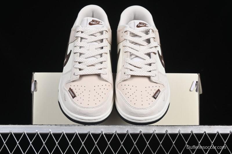 Nike SB Dunk Low Burberry Collaboration Patch Brown Swoosh Anniversary Custom Low-Top Casual Skate Shoes - DJ2024-088