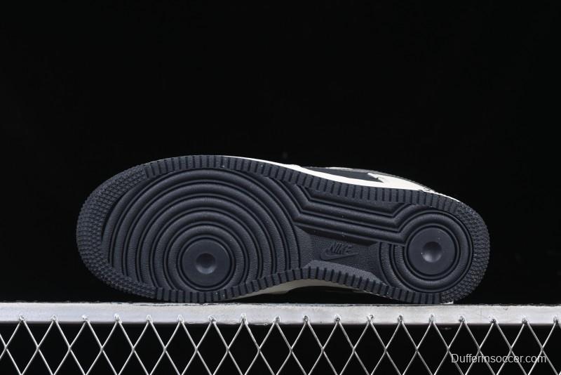 Nike Air Force 1 '07 Low Stussy Collaboration - Light Grey Triple Swoosh Low-Top Casual Sneakers - KK1988-037